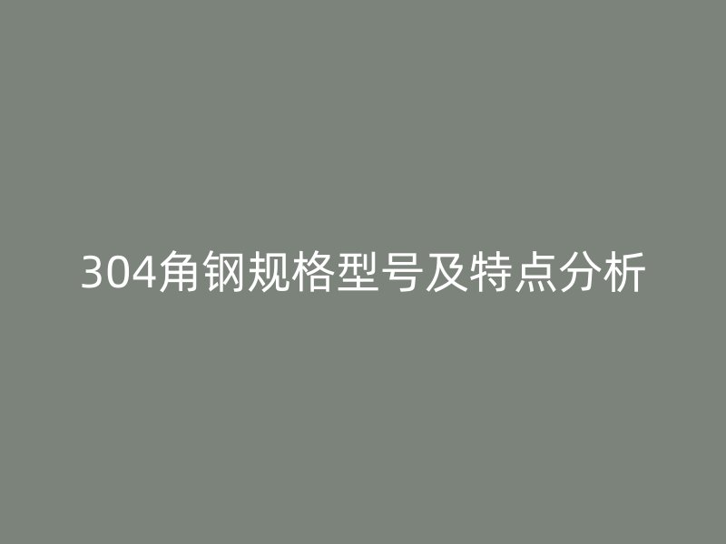 304角鋼規(guī)格型號(hào)及特點(diǎn)分析
